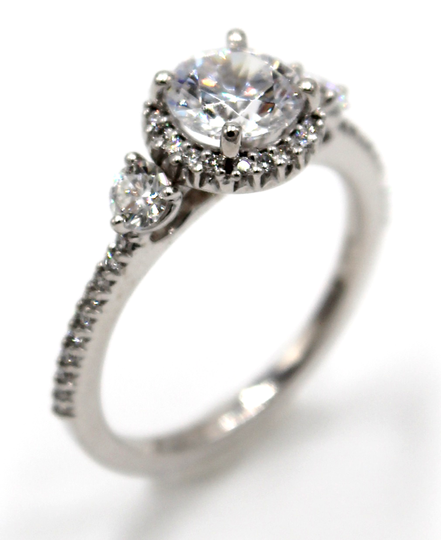 Ritani 1RZ3701CR Bella Vita Three Stone Diamond Ring Setting