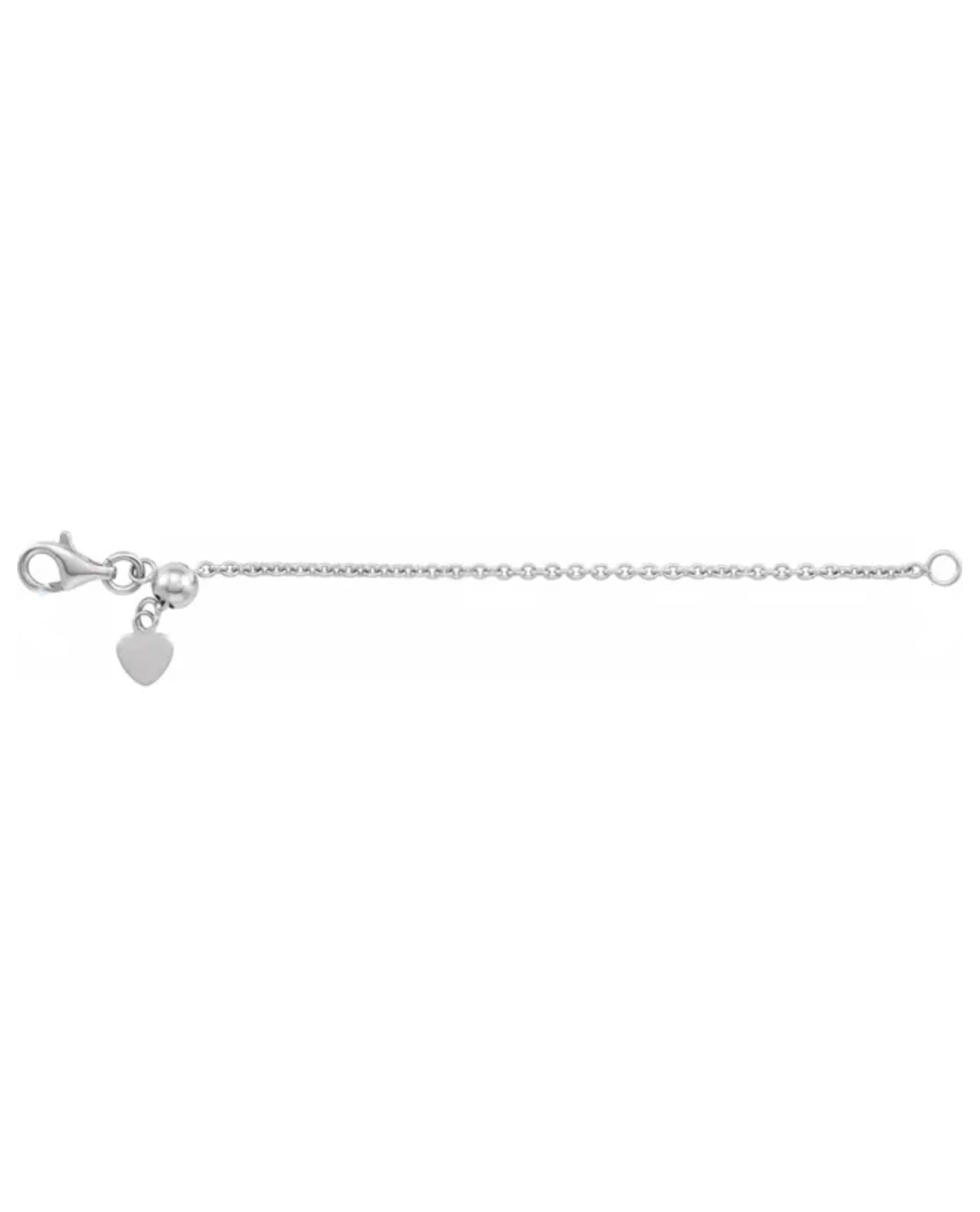14K White Gold Adjustable Chain Extender