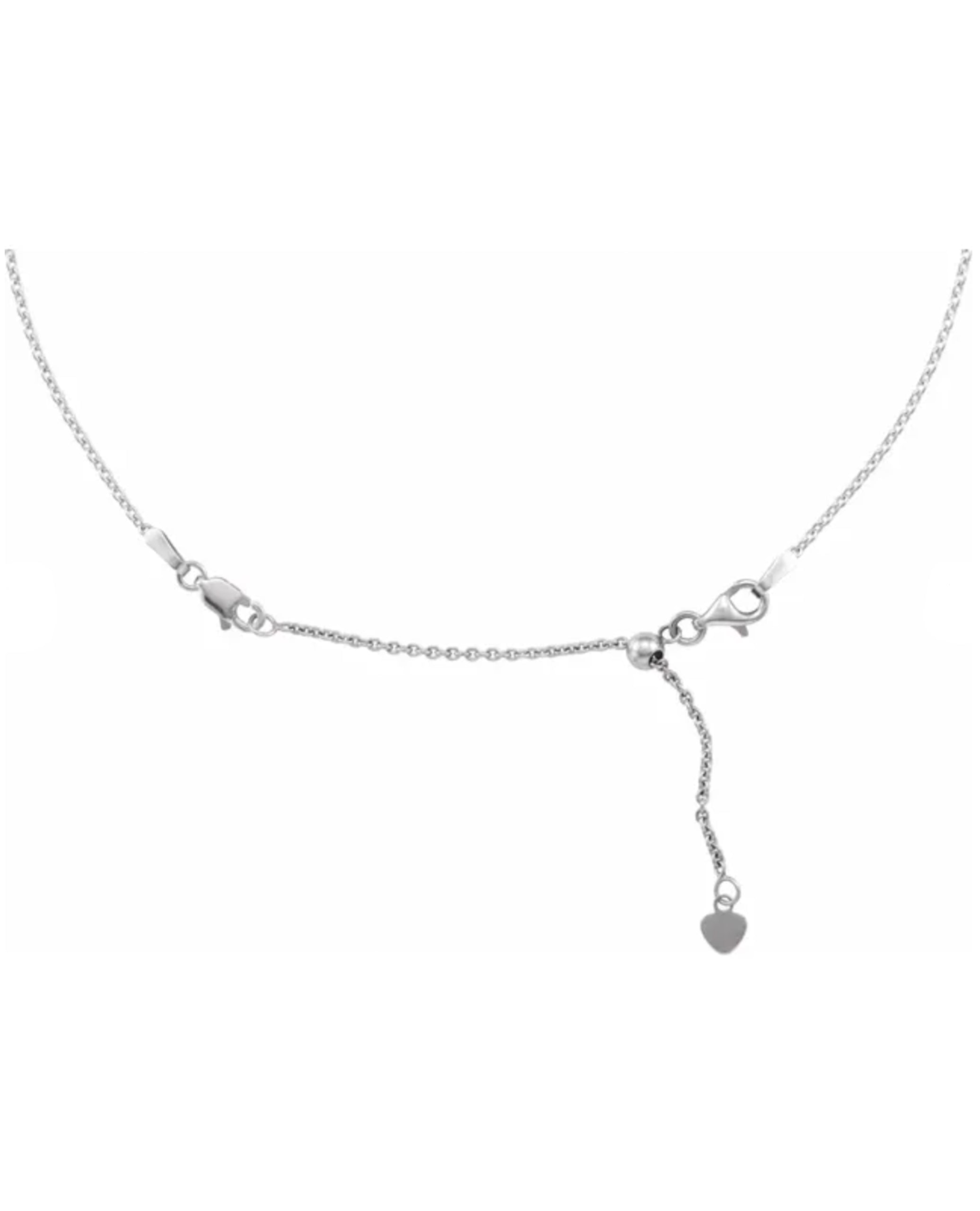 14K White Gold Adjustable Chain Extender