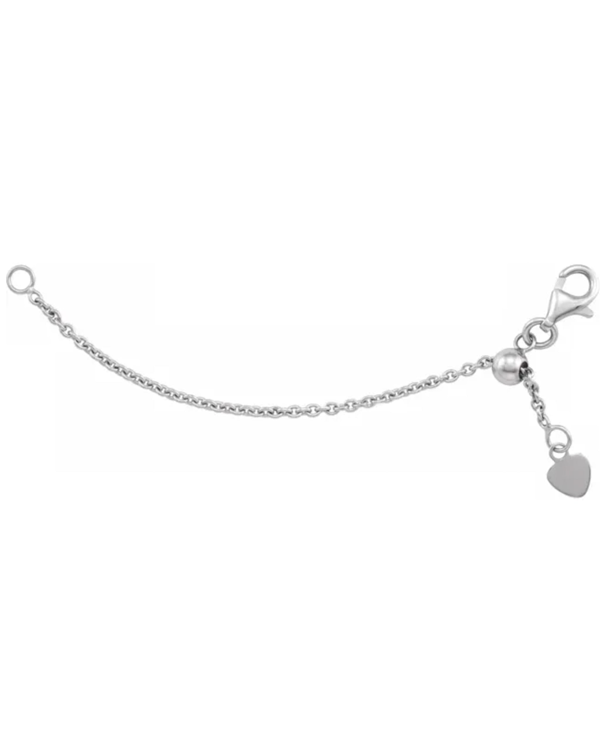 14K White Gold Adjustable Chain Extender