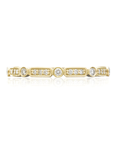 Tacori 202-2 ET Y Sculpted Crescent Eternity Ring in 18K Yellow Gold with Diamonds 0.38 Carats