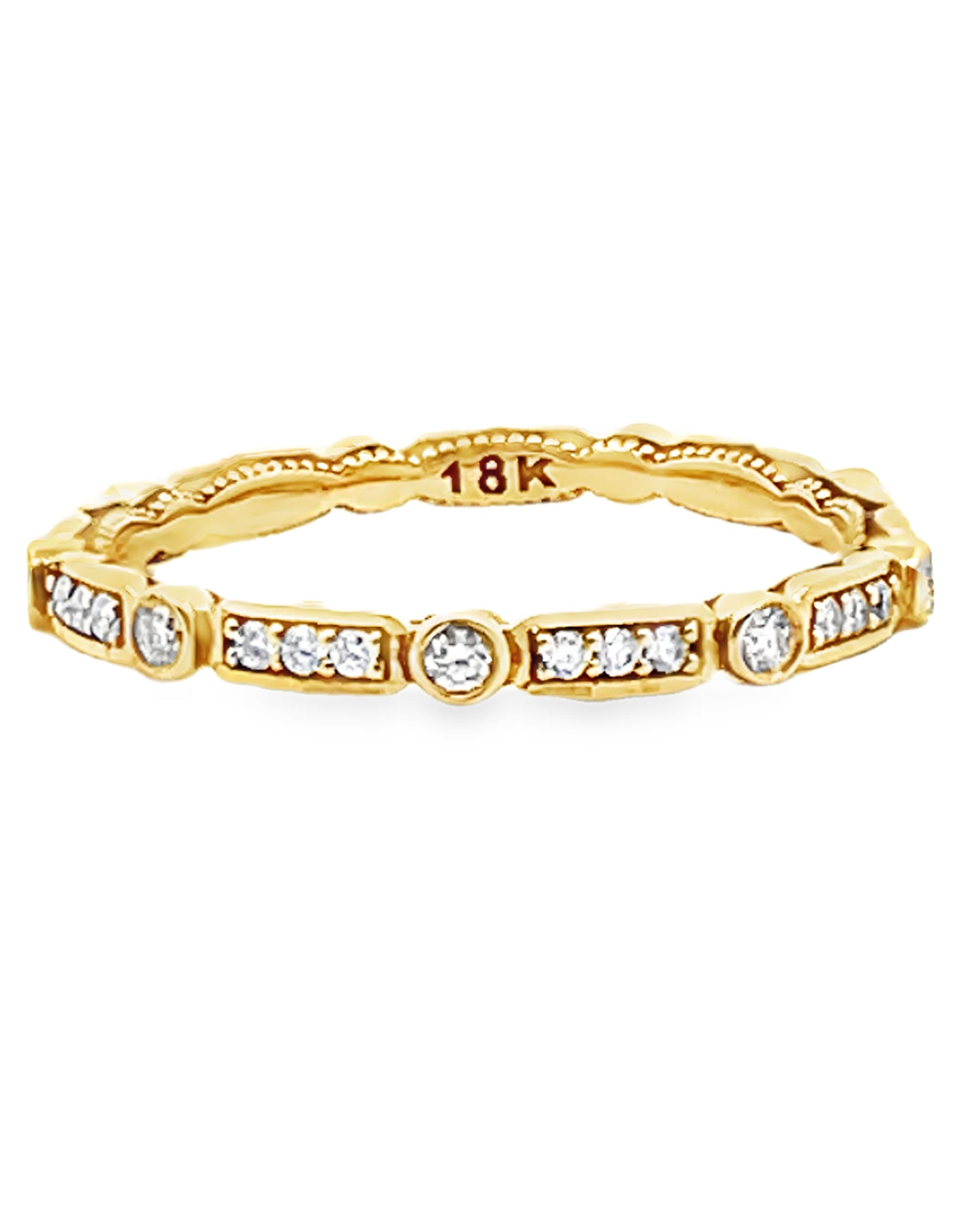 Tacori 202-2 ET Y Sculpted Crescent Eternity Ring in 18K Yellow Gold with Diamonds 0.38 Carats