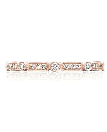 Tacori 202-2ETPK Sculpted Crescent 18K Pink Gold Eternity Ring