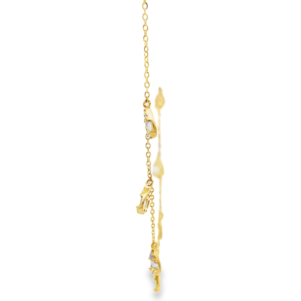 14K Yellow Gold Necklace With Diamonds Totaling 0.23 Carats