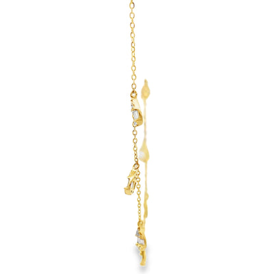 14K Yellow Gold Necklace With Diamonds Totaling 0.23 Carats