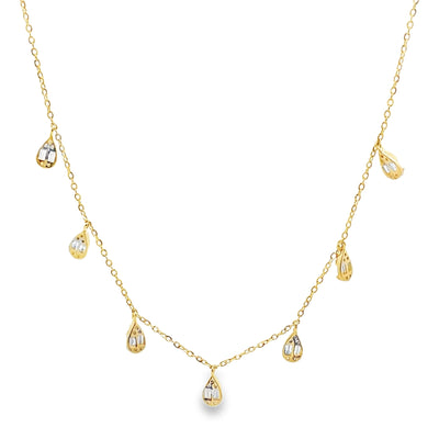 14K Yellow Gold Necklace With Diamonds Totaling 0.23 Carats