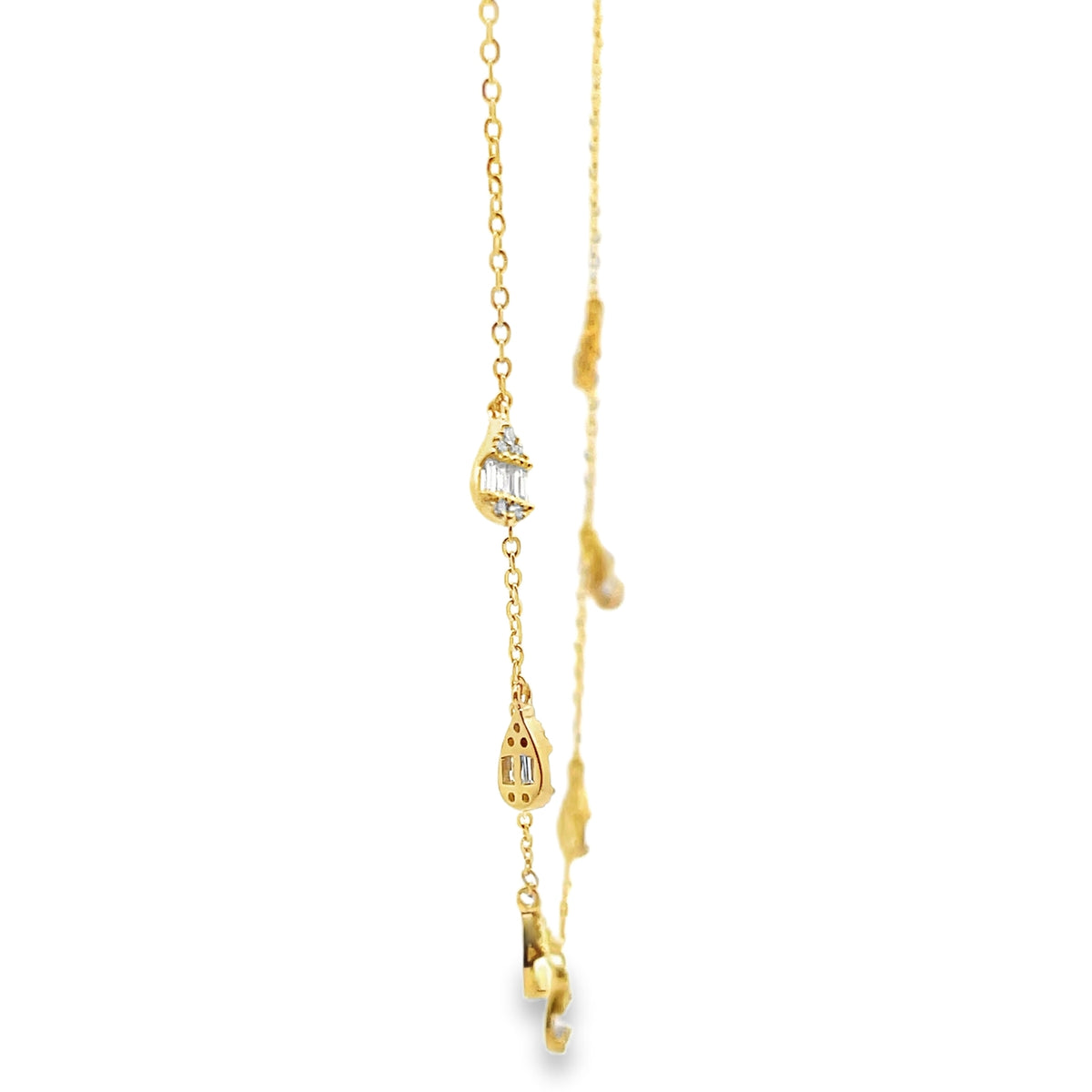 14K Yellow Gold Necklace With Diamonds Totaling 0.23 Carats