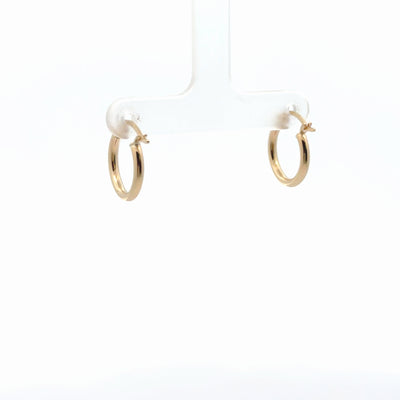 14K yellow gold hoop earrings - 1.10 grams