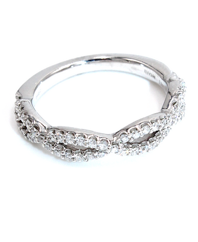 Ritani 21318AR 14K White Gold Twist Ring Diamond Band
