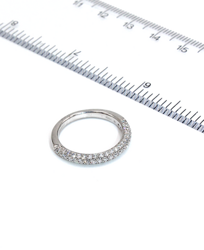 Ritani 21340CR "Masterwork" Collection 14K White Gold Pave Set Diamond Wedding Band 0.83 Carats