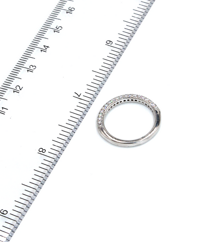 Ritani 21340CR "Masterwork" Collection 14K White Gold Pave Set Diamond Wedding Band 0.83 Carats