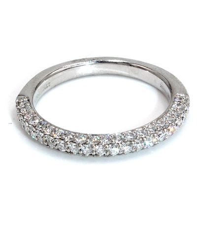 Ritani 21340CR "Masterwork" Collection 14K White Gold Pave Set Diamond Wedding Band 0.83 Carats