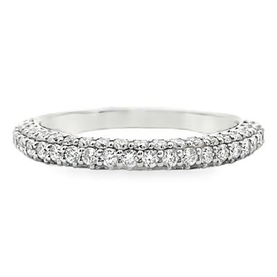 Ritani 21340CR "Masterwork" Collection 14K White Gold Pave Set Diamond Wedding Band 0.83 Carats