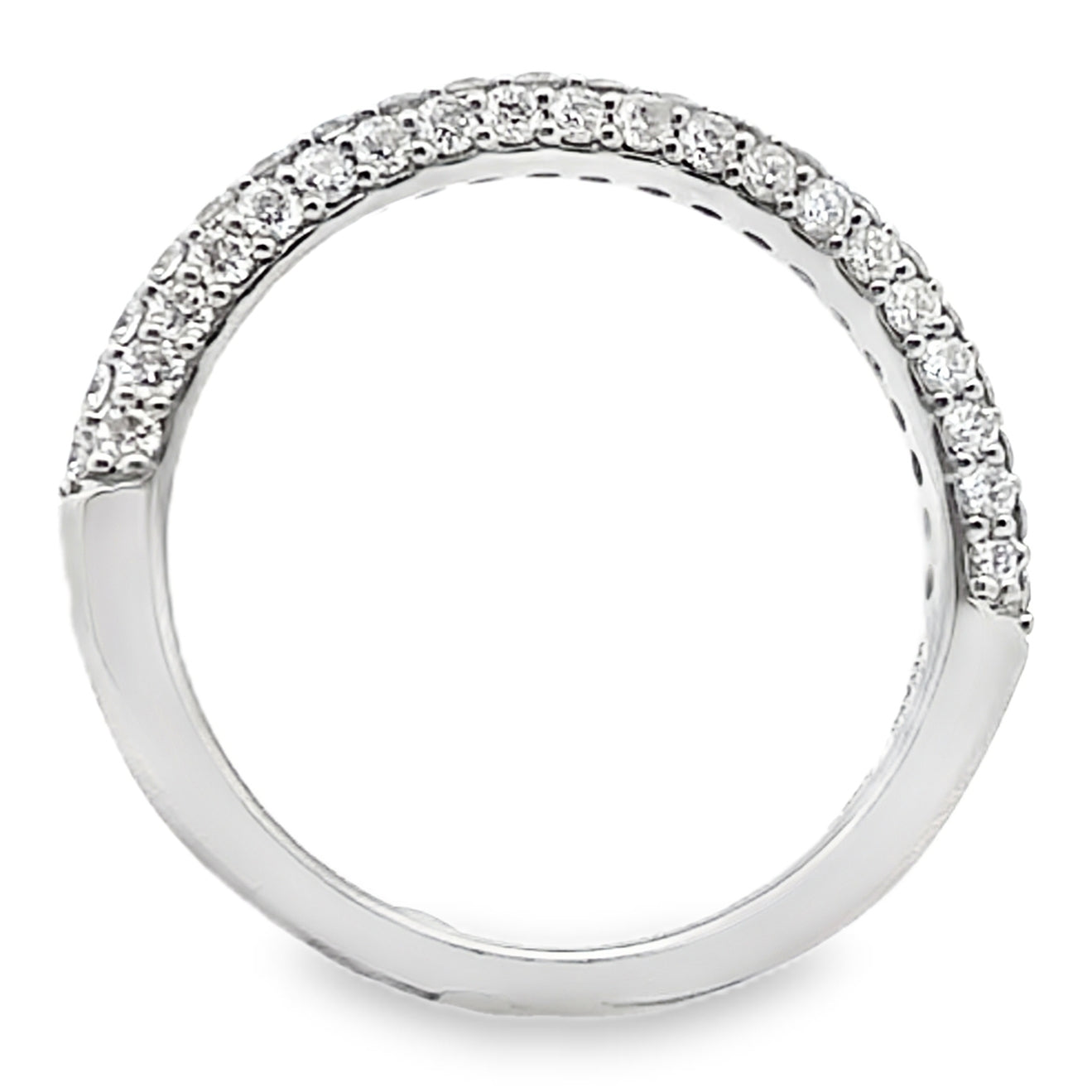 Ritani 21340CR "Masterwork" Collection 14K White Gold Pave Set Diamond Wedding Band 0.83 Carats