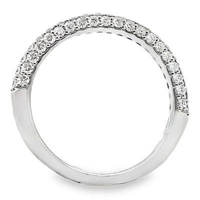 Ritani 21340CR "Masterwork" Collection 14K White Gold Pave Set Diamond Wedding Band 0.83 Carats
