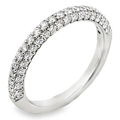 Ritani 21340CR "Masterwork" Collection 14K White Gold Pave Set Diamond Wedding Band 0.83 Carats