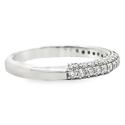 Ritani 21340CR "Masterwork" Collection 14K White Gold Pave Set Diamond Wedding Band 0.83 Carats