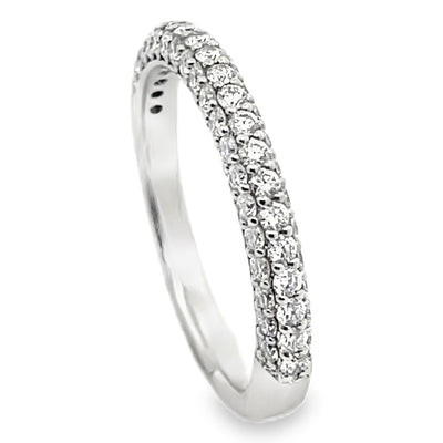 Ritani 21340CR "Masterwork" Collection 14K White Gold Pave Set Diamond Wedding Band 0.83 Carats