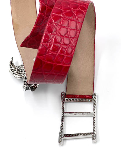 Pre-Owned Ambrosi 18K White Gold Black Diamond Flower Necklace with South Sea Pearl