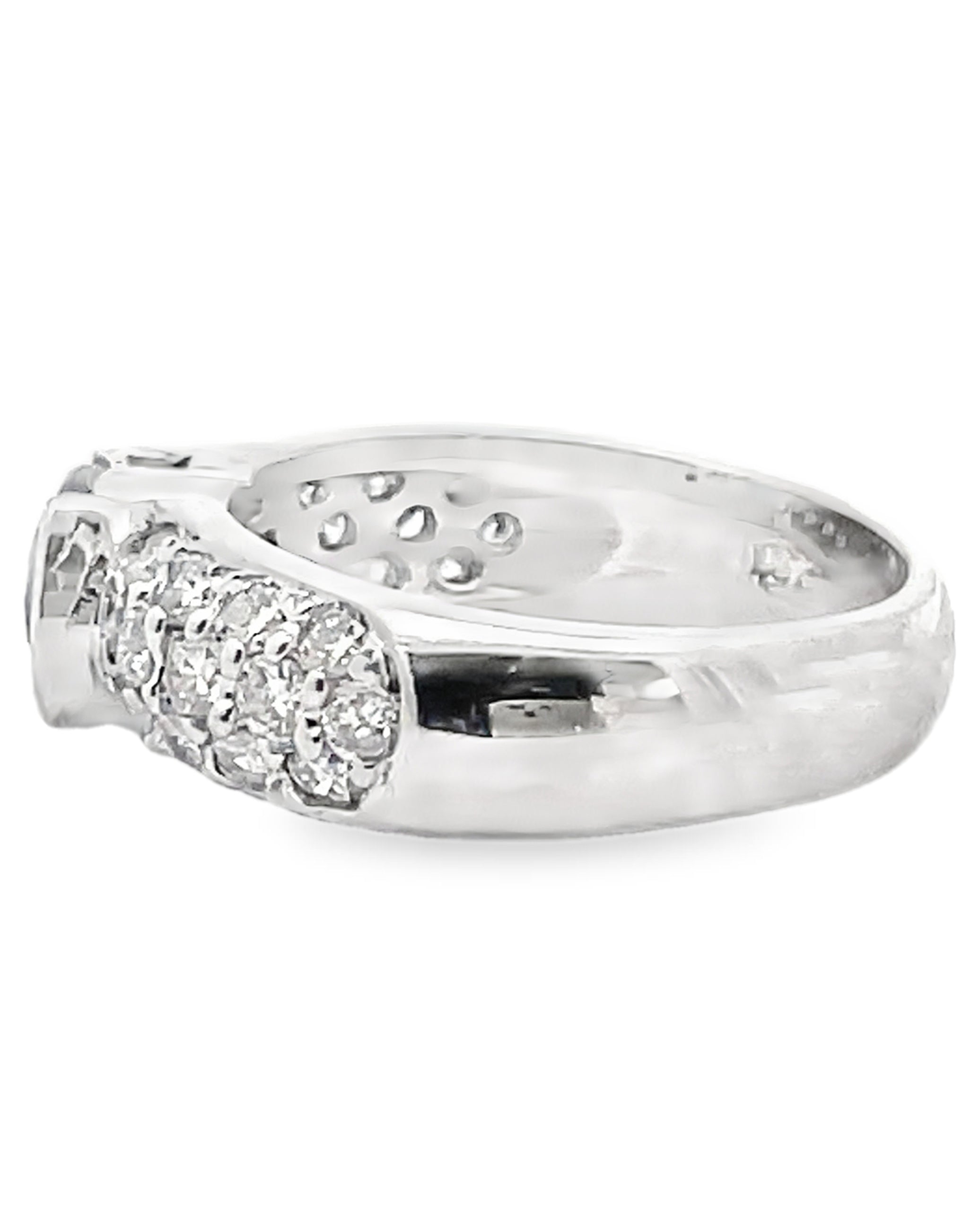 Oval 1.80 Carat Blue Sapphire Ring with 0.98 Carats of Diamonds