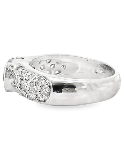 Oval 1.80 Carat Blue Sapphire Ring with 0.98 Carats of Diamonds