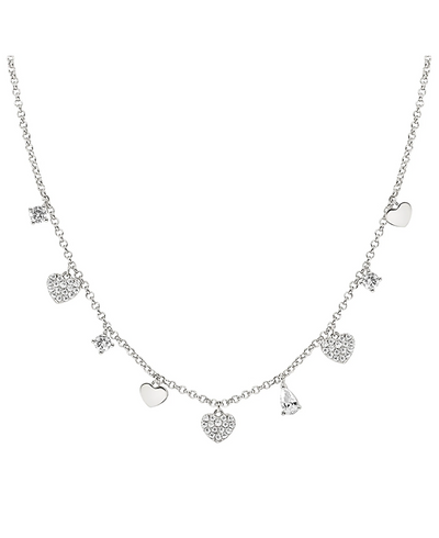 Nomination 240703/001 Lucentissima Necklace, Mix Pendants, Heart, CZ