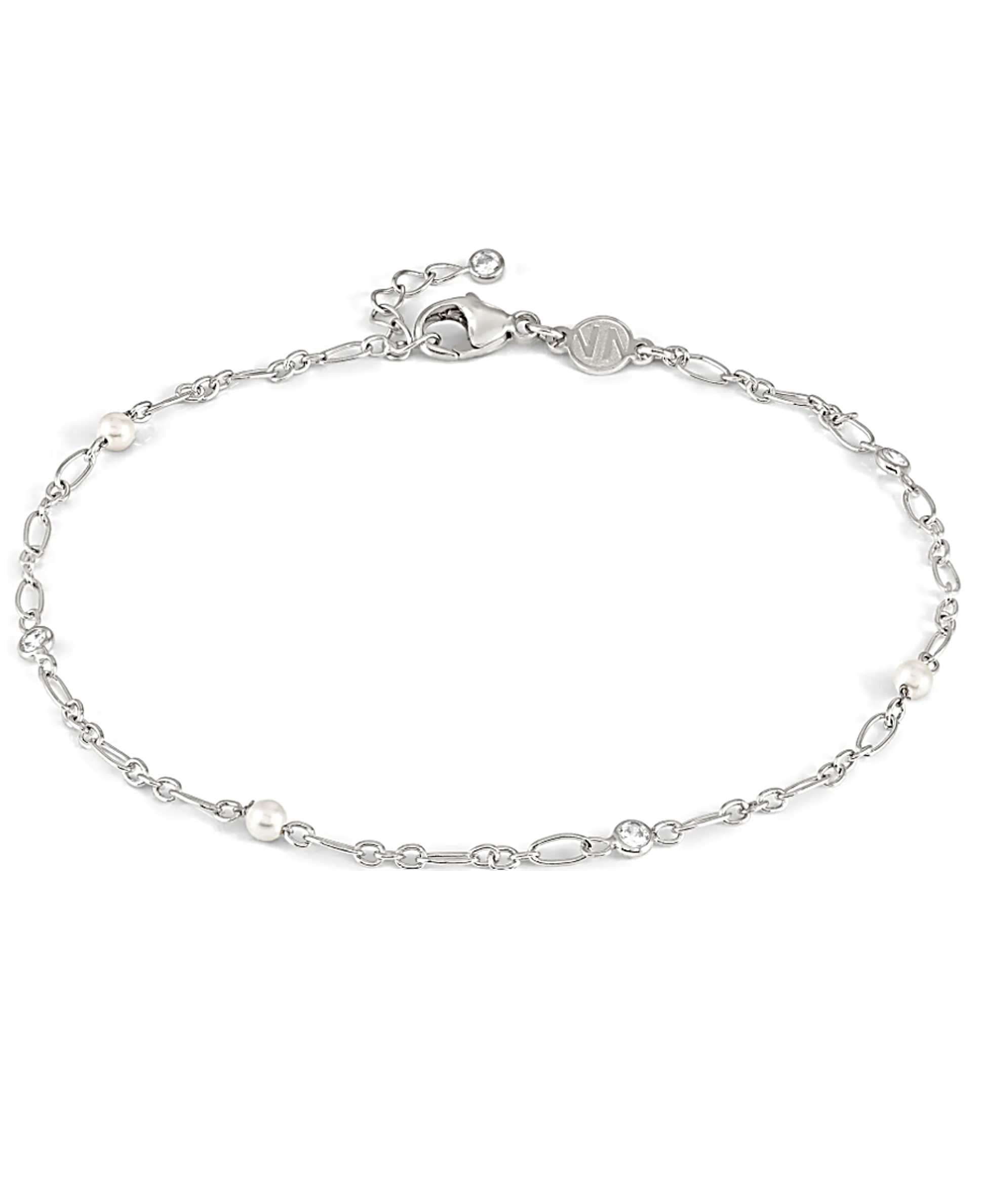Nomination 241000/007 Anklet with Stone White Pearl