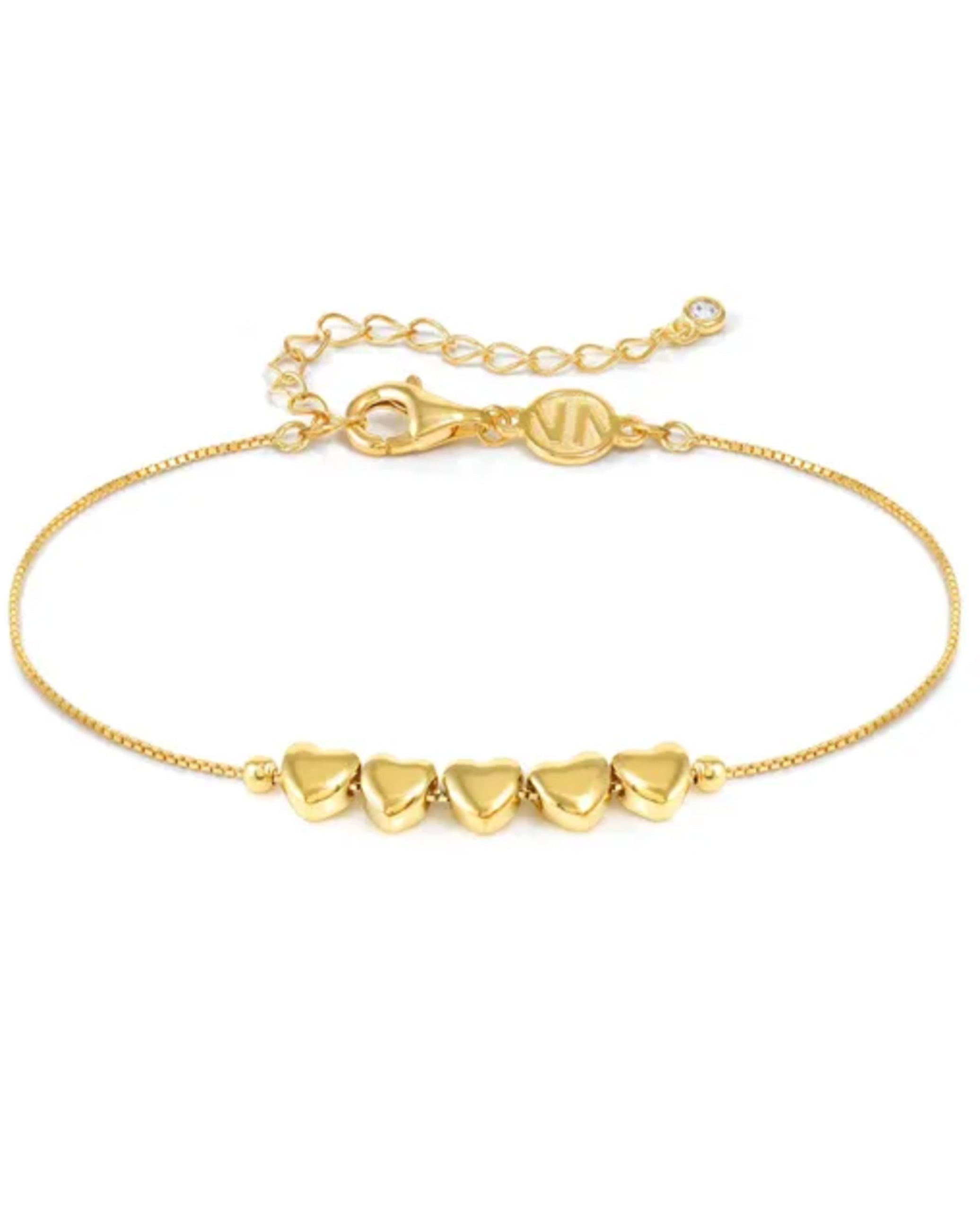 Nomination 241303/006 Armonica Bracelet 5 Heart Gold Plating