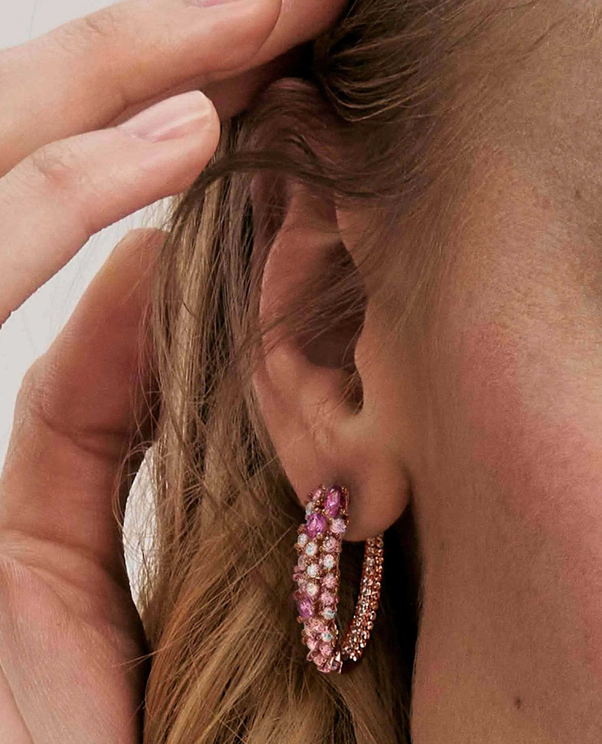 Nomination 241607/011 Mosaica Rose Gold Earrings with CZ