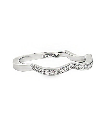Tacori 2647 MDB Platinum Wedding Band with Diamonds 0.14 Carats