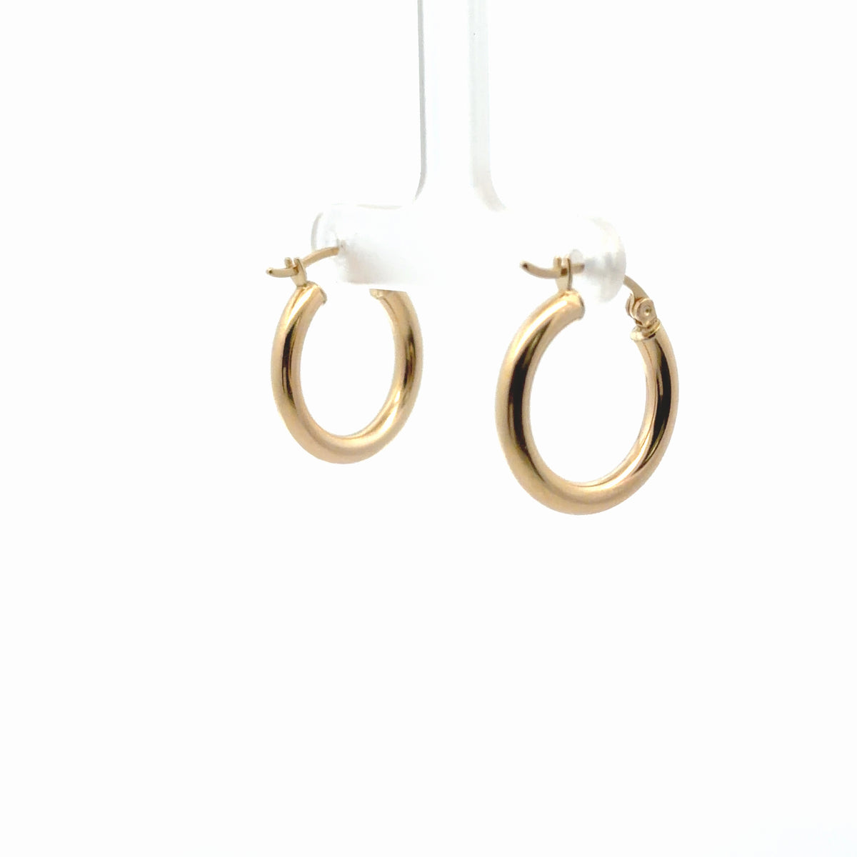 14K yellow gold hoop earrings - 1.90 grams