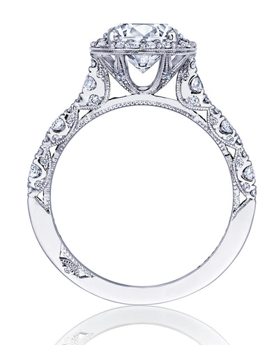 Tacori HT2560 RD8W Petite Crescent 18K White Gold Engagement Ring Setting