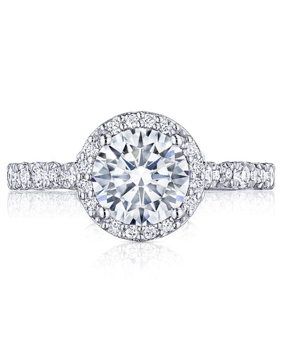 Tacori HT2560 RD8W Petite Crescent 18K White Gold Engagement Ring Setting