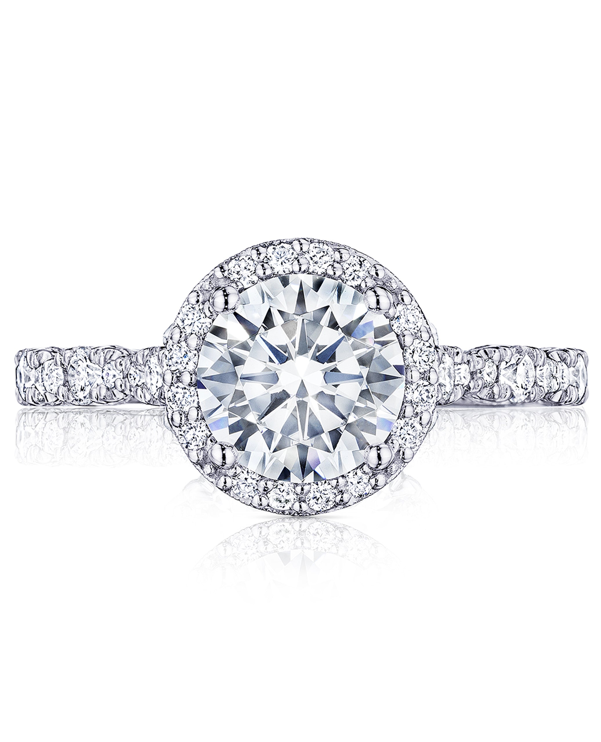 Tacori HT2560 RD8W Petite Crescent Engagement Ring