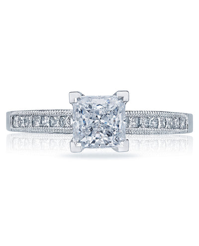Tacori 2576 Engagement Ring with EGL Certified 1.01 Carat Princess Cut Center Diamond