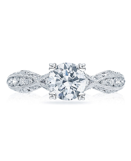 Tacori 2578 Round Half Way Classic Crescent Engagement Ring