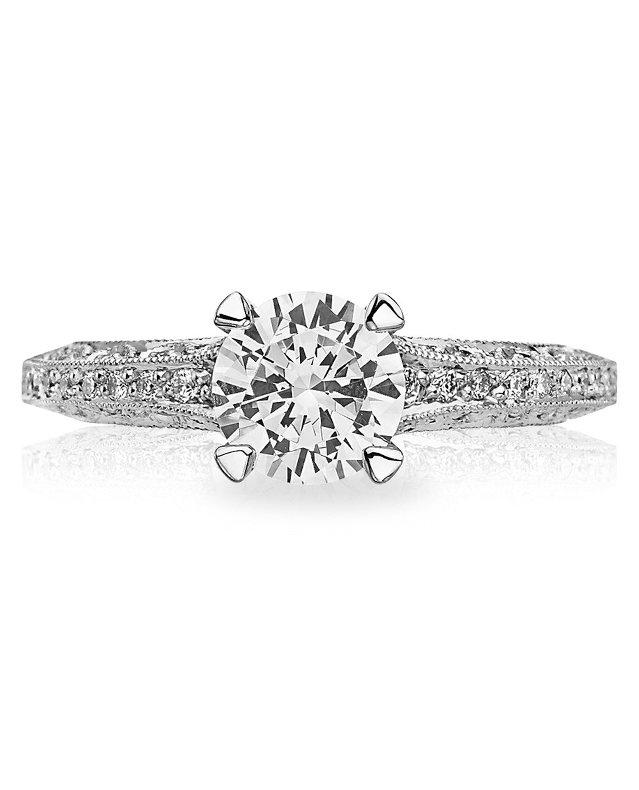 Tacori 2616 RD7.5 Classic Crescent Platinum Engagement Ring
