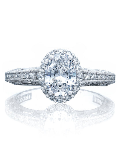 Tacori 2618 Oval 8x6W Reverse Crescent Engagement Ring Setting