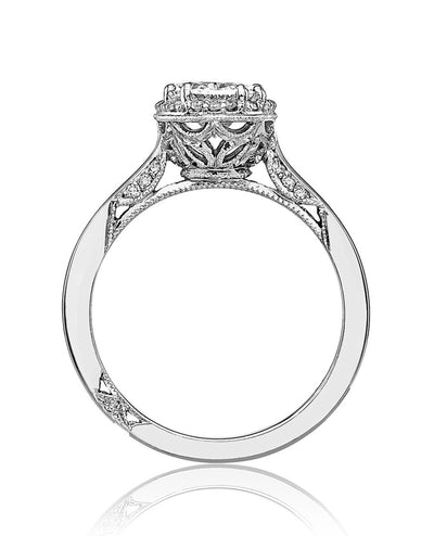 Tacori 2620 OVLG Dantela Oval Shape Engagement Ring in 18K White Gold