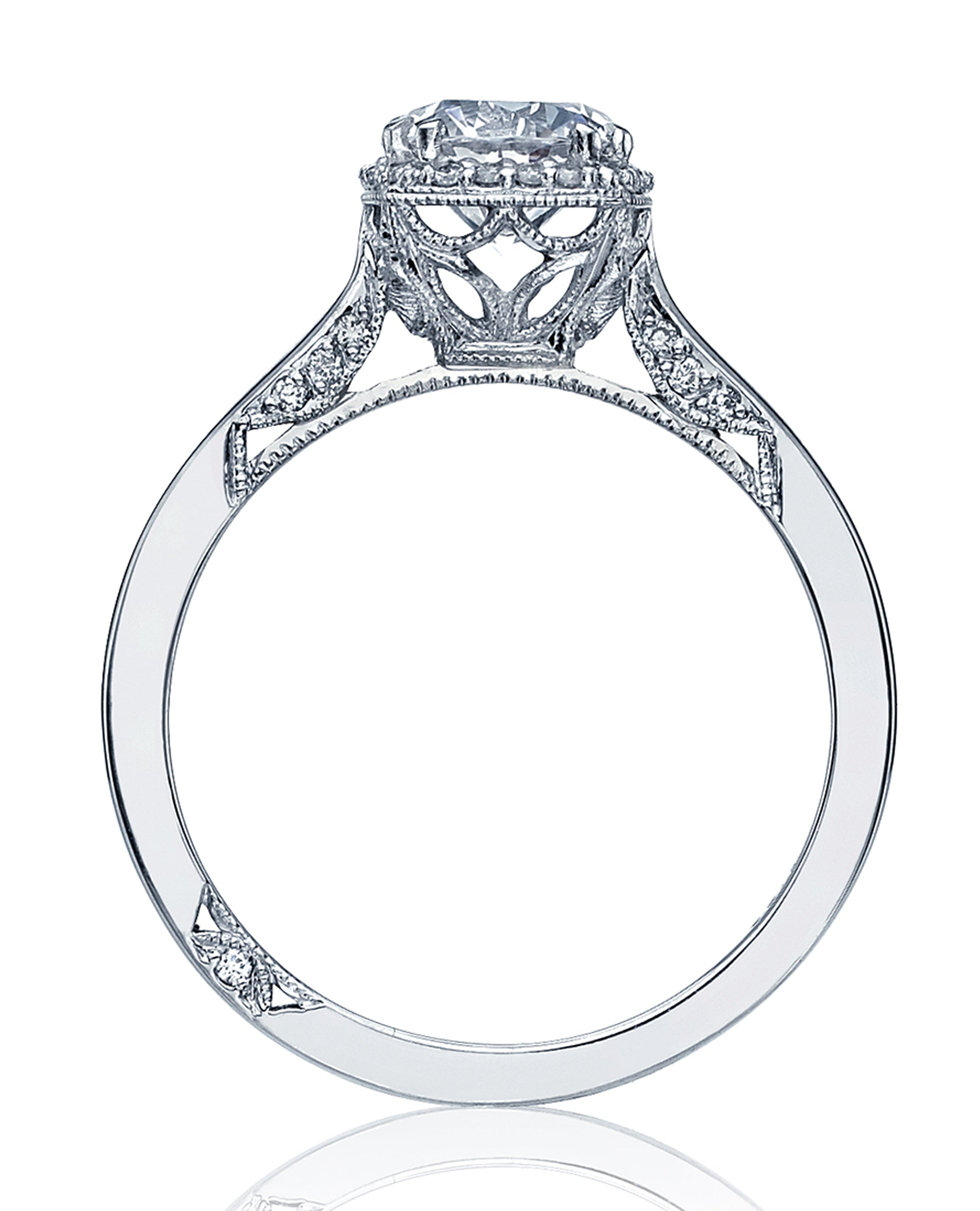Tacori 2620 RDMD Dantela Platinum Engagement Ring