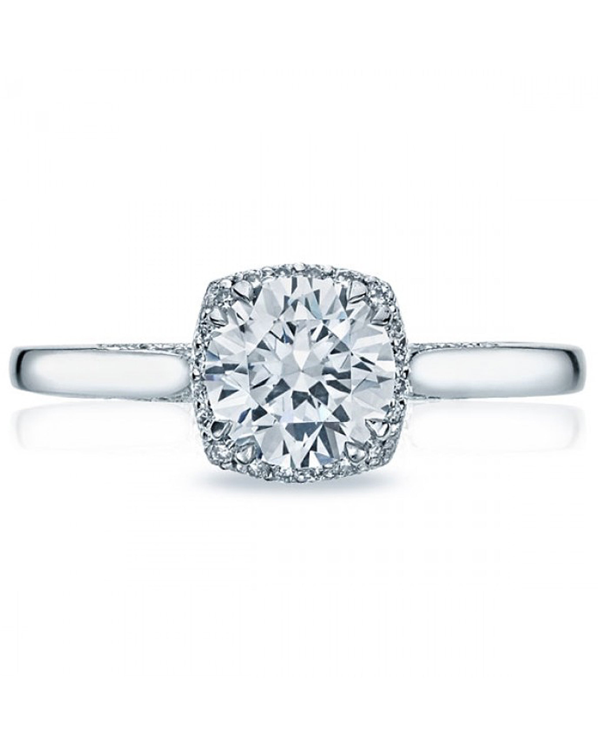 Tacori 2620 RDMD Dantela Platinum Engagement Ring