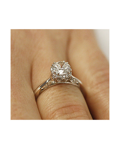 Tacori 2620 Dantela Engagement Ring Setting in 18K White Gold