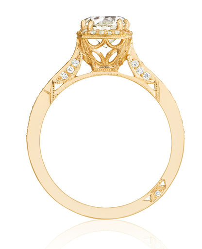 Tacori 2620 RDMDP Dantela Yellow Gold Engagement Ring