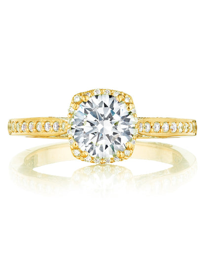 Tacori 2620 RDMDP Dantela Yellow Gold Engagement Ring