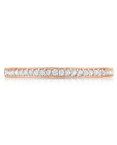 Tacori 2630 BMD Dantela 18K Rose Gold 0.43 Carat Diamond Eternity Band Ring