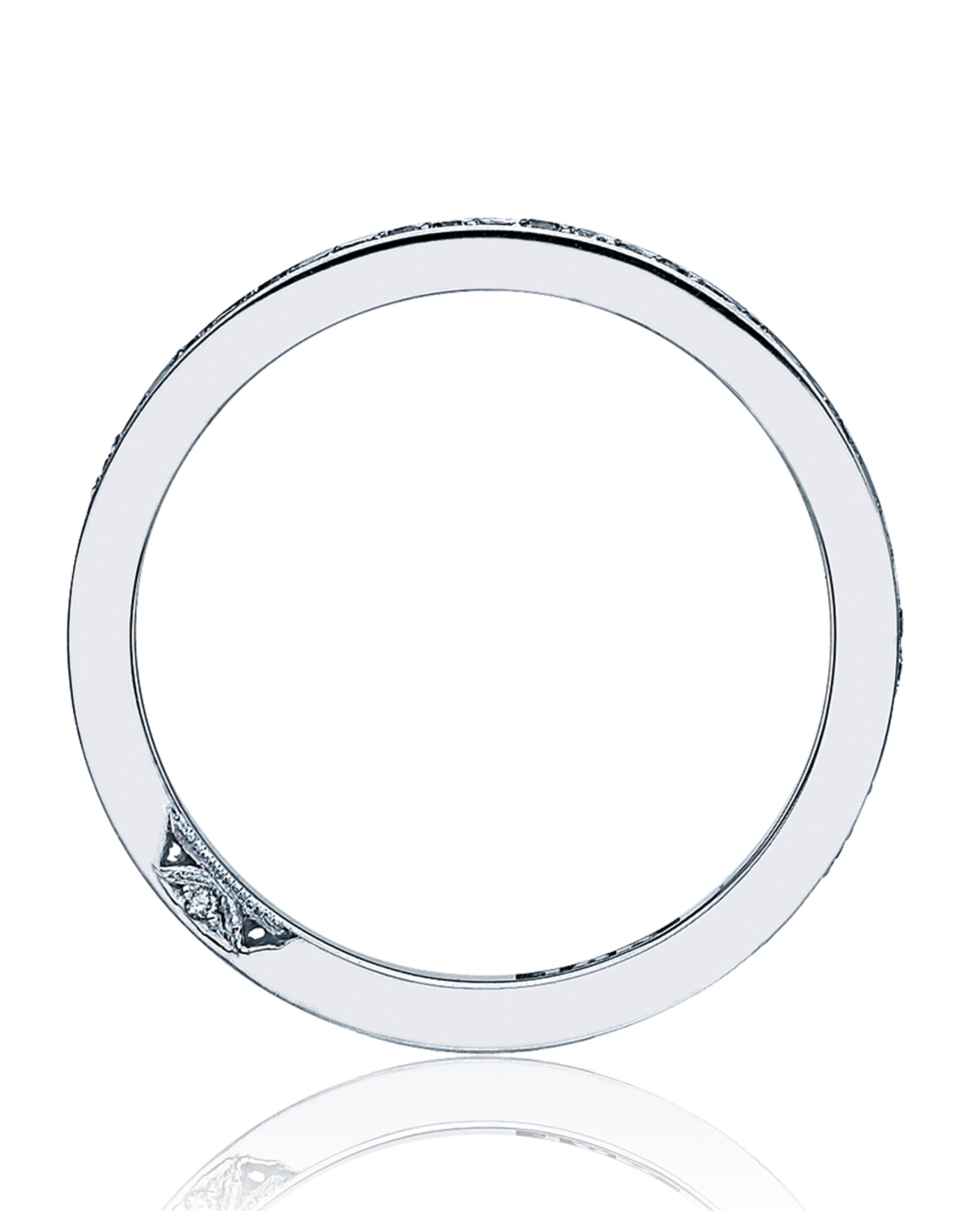 Tacori 2630 B SM P Half Way Dantela Band Small 18K White Gold with Half Way Diamonds