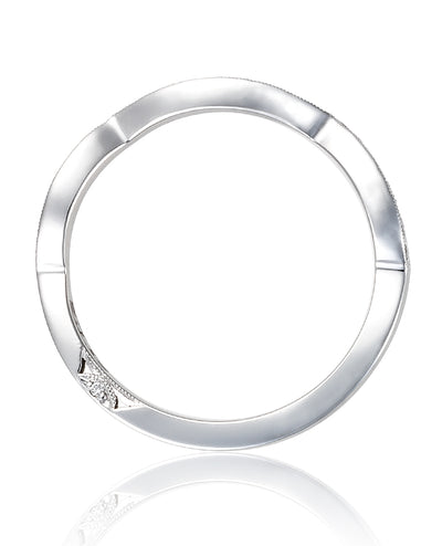 Tacori 2647 MDB Platinum Wedding Band with Diamonds 0.14 Carats