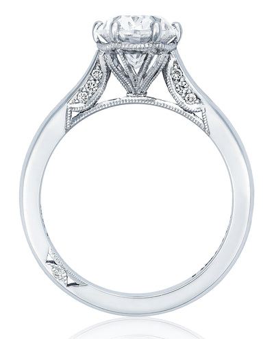 Tacori 2650 Simply Tacori Platinum Engagement Ring Setting for Oval 8X6 Millimeter Stone