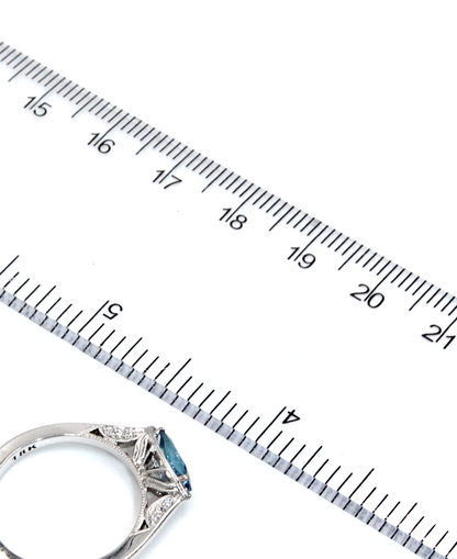 Tacori 2654 Simply Tacori 18k White Gold Ring with Aquamarine