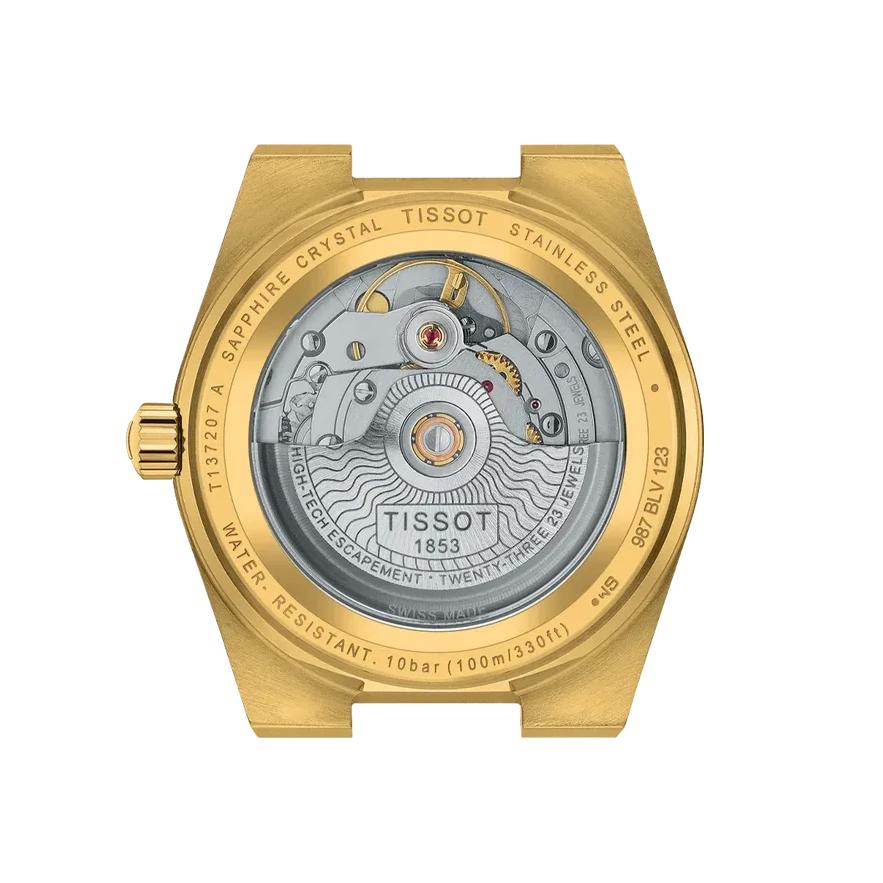 Tissot PRX 35mm Powermatic 80 Swiss Automatic Watch with Gold Color Dial